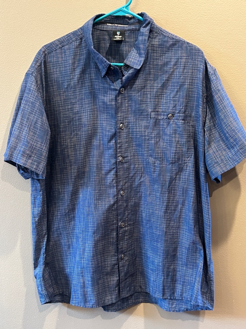 Kuhl Shirt Men's Medium Blue Short Sleeve Hiking XXL